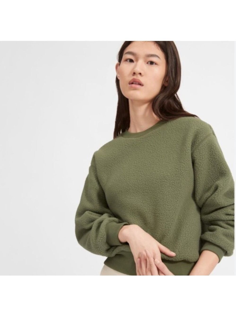 Everlane Fleece Oversized Crew - Size Small